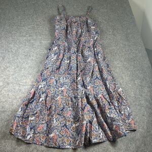 Knox Rose Midi Dress Small Off the Coast Floral Print Sleeveless Sundress Tiered